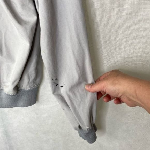 Vintage 80’s Hills shire Farms Octoberfest 86’ mens light jacket gray Large L - Picture 11 of 15